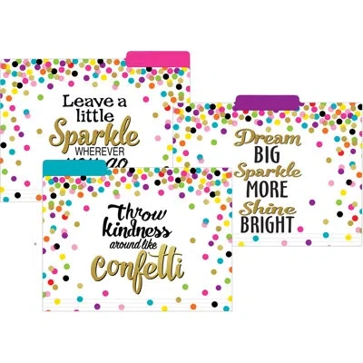 Teacher Created Resources Confetti File Folders