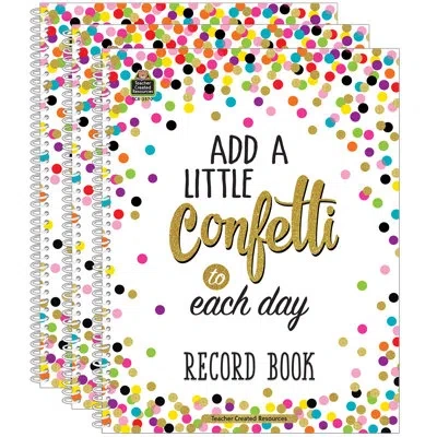 Teacher Created Resources Confetti Record Book