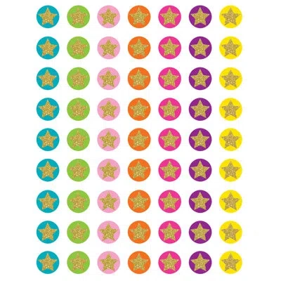 Teacher Created Resources Confetti Stars Mini Stickers In Yellow;orange;purple