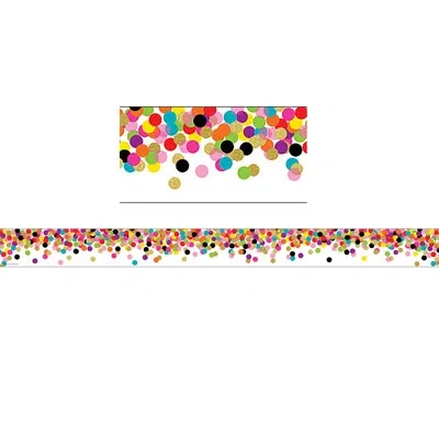 Teacher Created Resources Confetti Straight Border Trim In Multicolor