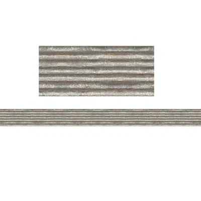 Teacher Created Resources Corrugated Metal Border Trim In Gray