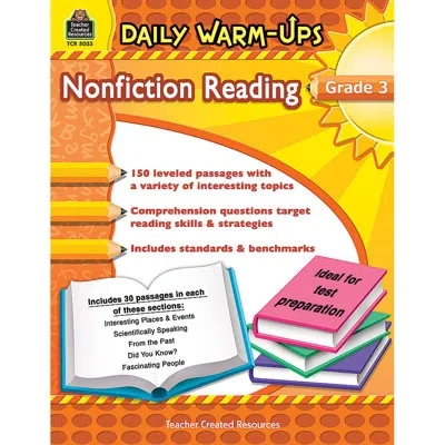 Teacher Created Resources Daily Warm-ups: Nonfiction Reading, Grade 3