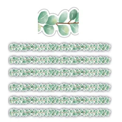 Teacher Created Resources Eucalyptus Die Cut Border Trim In Green