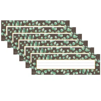 Teacher Created Resources Eucalyptus Flat Name Plates In Black;white