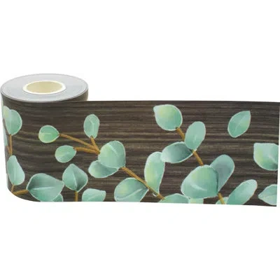 Teacher Created Resources Eucalyptus Rolled Border Trim In Brown;green