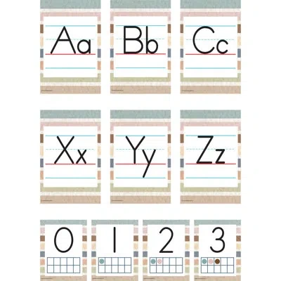 Teacher Created Resources Everyone Is Welcome Alphabet Bulletin Board Set In Gray;beige