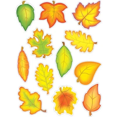 Teacher Created Resources Fall Leaves Accents In Green;yellow