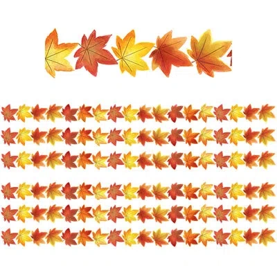 Teacher Created Resources Fall Leaves Die-cut Border Trim