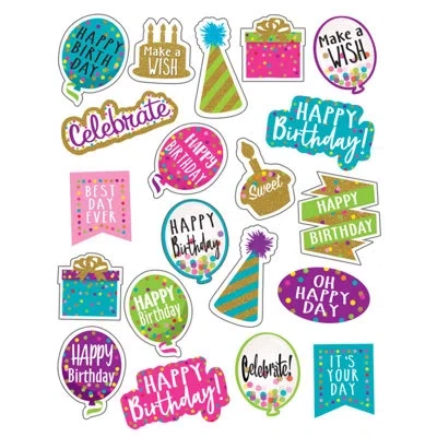Teacher Created Resources Festive Confetti Stickers In Blue;green;pink