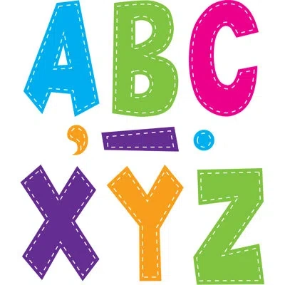Teacher Created Resources Fun Font Letters In Assorted