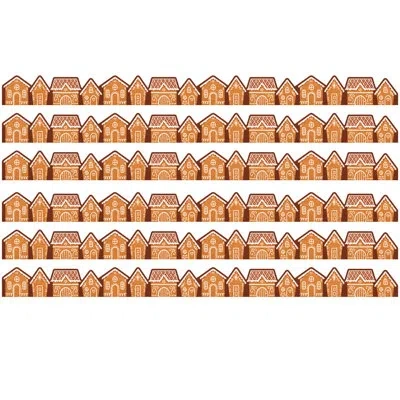 Teacher Created Resources Gingerbread Houses Die-cut Border Trim