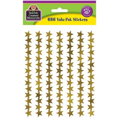 Teacher Created Resources Gold Foil Star Stickers