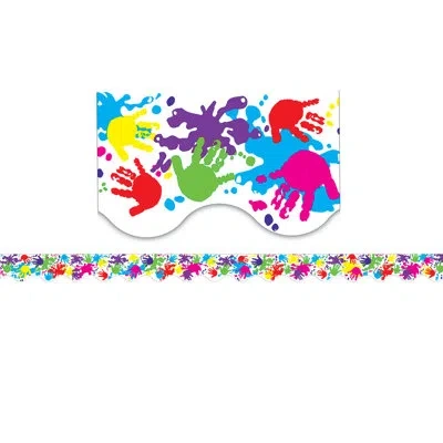Teacher Created Resources Hands Border Trim In Green;red;orange