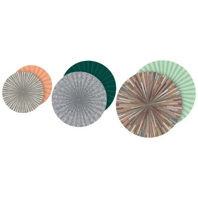 Teacher Created Resources Hanging Paper Fans In Black;green;gray