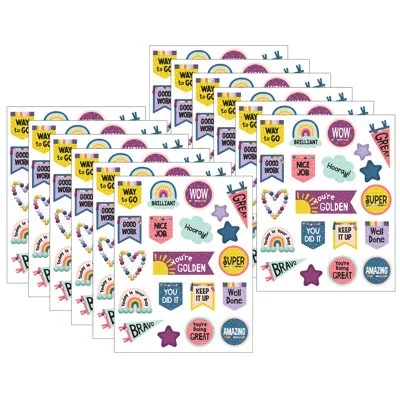 Teacher Created Resources Happy Day Stickers In White;green;pink