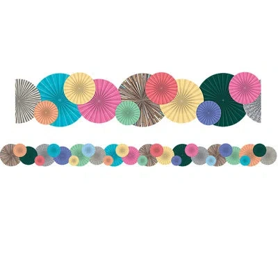 Teacher Created Resources Home Classroom Fans Die-cut Border Trim In Blue;pink