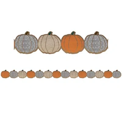 Teacher Created Resources Home Sweet Classroom Pumpkins Die-cut Border Trim In Gray;orange