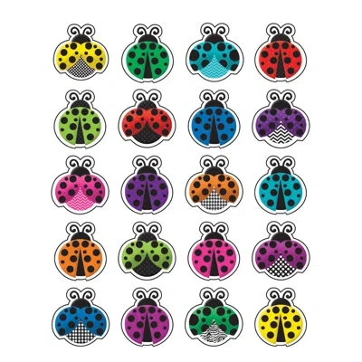 Teacher Created Resources Ladybugs Stickers In Blue;white;yellow;purple