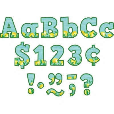 Teacher Created Resources Lemon Zest Bold Block 4" Letters