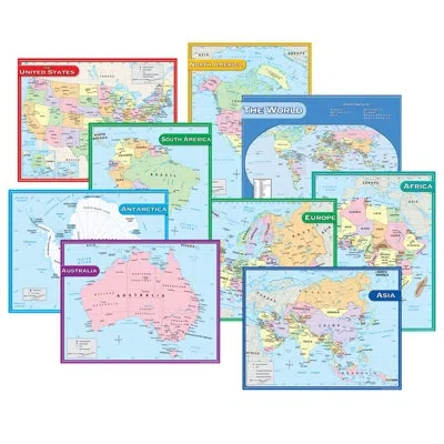 Teacher Created Resources Map Charts In Blue;red;pink