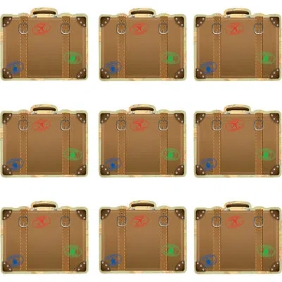 Teacher Created Resources Map Luggage Mini Accents In Brown