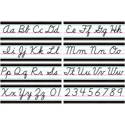 Teacher Created Resources Modern Farmhouse Cursive Writing Bulletin Board In Black;white