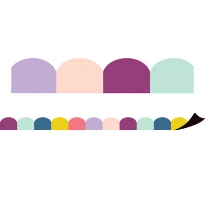 Teacher Created Resources Oh Happy Day Scalloped Magnetic Border In Blue;pink;purple