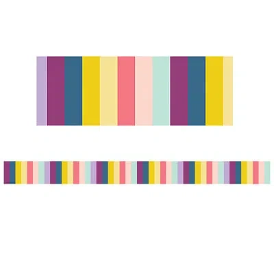 Teacher Created Resources Oh Happy Day Stripes Straight Border Trim In Yellow;pink;purple