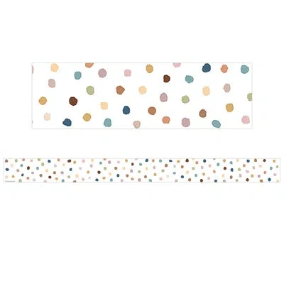 Teacher Created Resources Painted Dots Border In Blue;green;red