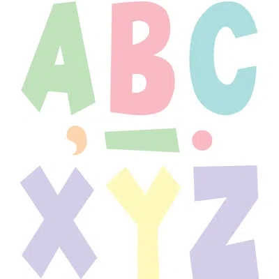Teacher Created Resources Pastel Pop Fun Font Letters