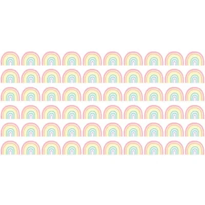 Teacher Created Resources Pastel Pop Rainbows Die-cut Border Trim
