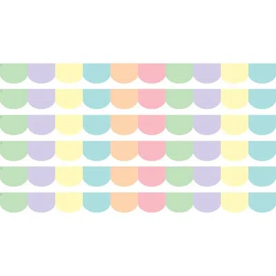 Teacher Created Resources Pastel Pop Scalloped Border Trim