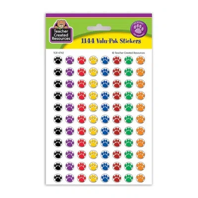 Teacher Created Resources Paw Prints Mini Sticker