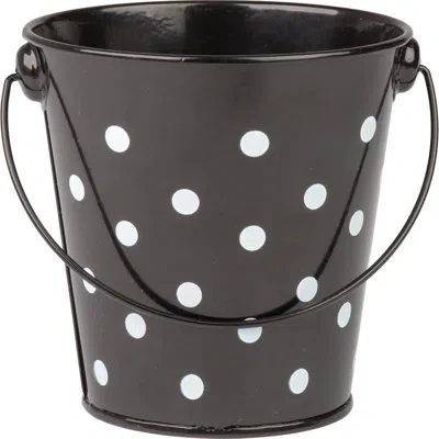 Teacher Created Resources Polka Dots Metal Bucket Set In Black,white