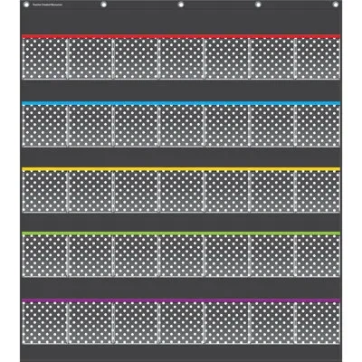 Teacher Created Resources Polka Dots Storage Pocket Chart
