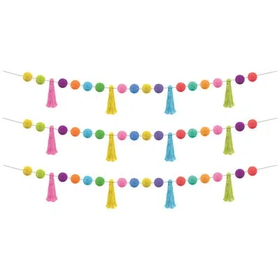 Teacher Created Resources Pom-poms And Tassels Garland In Colorful