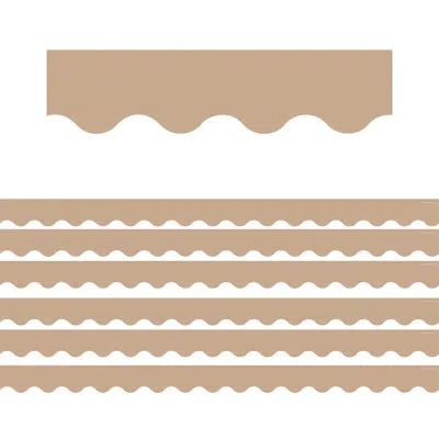 Teacher Created Resources Scalloped Border Trim In Brown