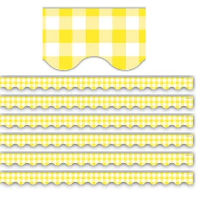 Teacher Created Resources Scalloped Border Trim In White;yellow