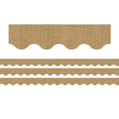 Teacher Created Resources Scalloped Rolled Border Trim In Burlap