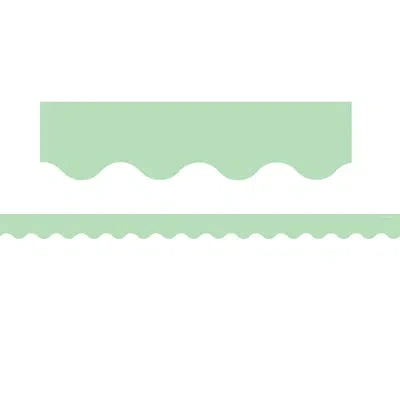 Teacher Created Resources Scalloped Rolled Border Trim In Mint Green