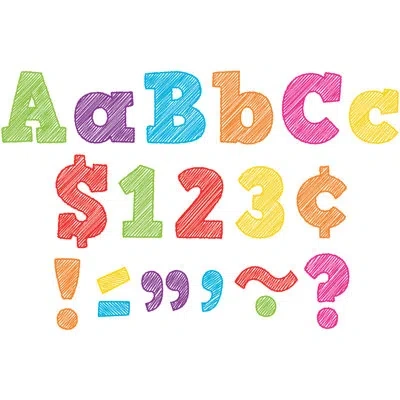 Teacher Created Resources Scribble Bold Block Letters