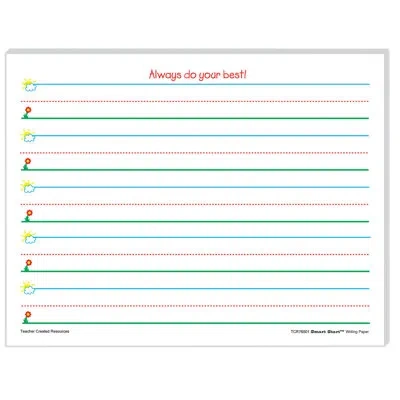 Teacher Created Resources Smart Start K-1 Writing Paper