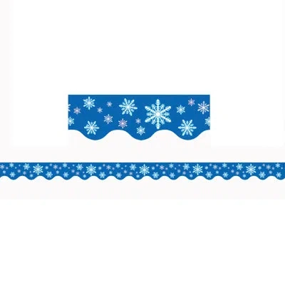 Teacher Created Resources Snowflakes Border Trim In Blue;white