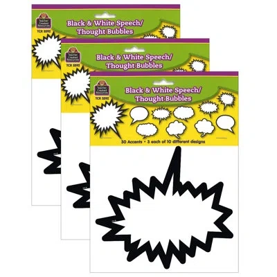 Teacher Created Resources Speech/thought Bubbles Accents In Black;white
