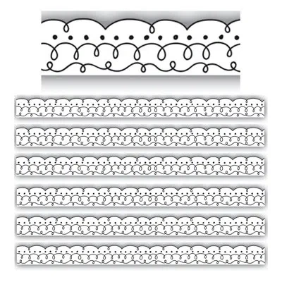 Teacher Created Resources Squiggles Border Trim In Black;white