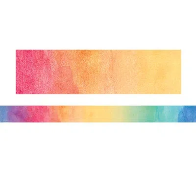 Teacher Created Resources Straight Rolled Border Trim In Blue;pink;orange