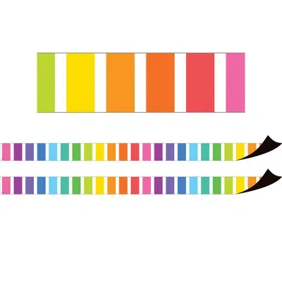 Teacher Created Resources Stripes Magnetic Border In Green;yellow;orange