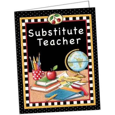 Teacher Created Resources Substitute Teacher Pocket Folder