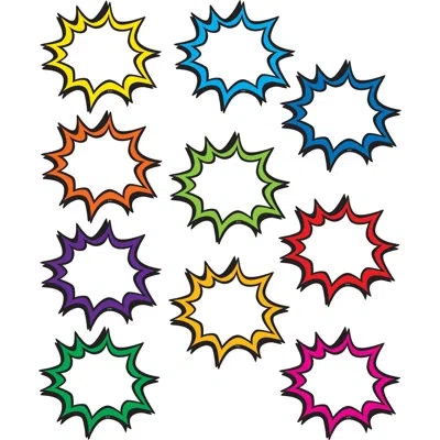 Teacher Created Resources Superhero Burst Accents In Assorted