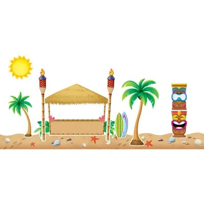 Teacher Created Resources Surfs Up Bulletin Board Set In Brown;green;yellow